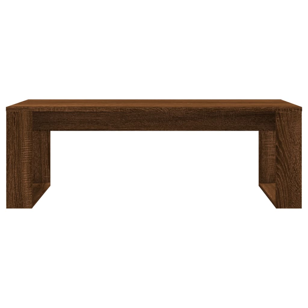 vidaXL Mesa de centro madera de ingeniería roble marrón 102x50x35 cm