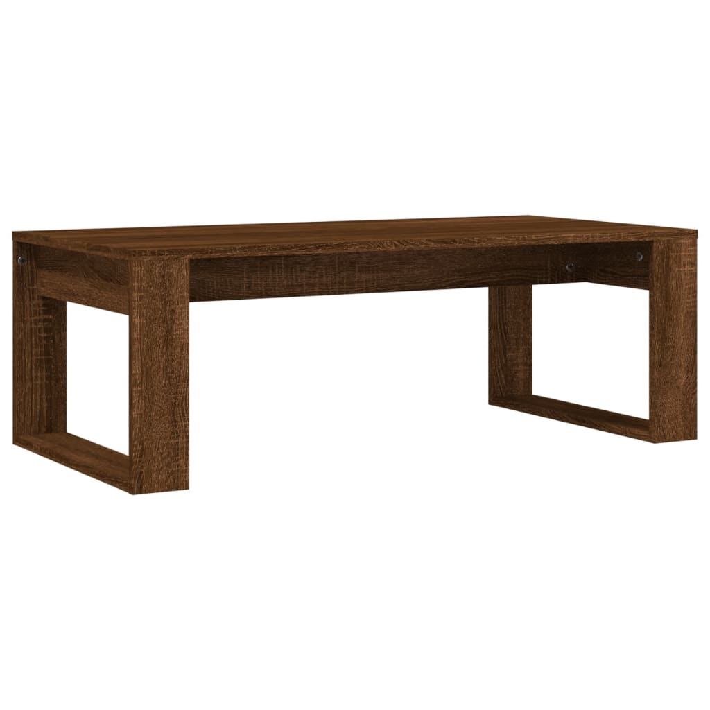 vidaXL Mesa de centro madera de ingeniería roble marrón 102x50x35 cm