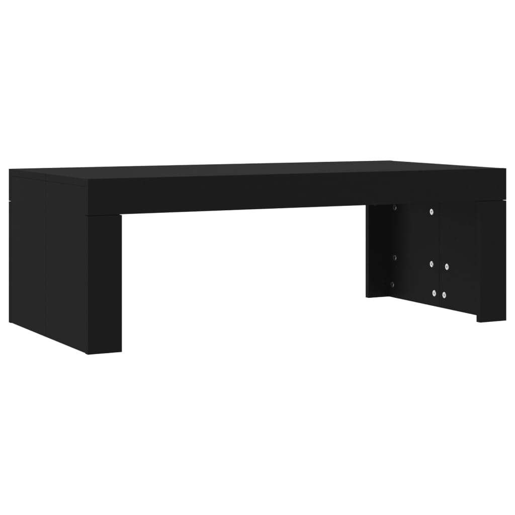 vidaXL Mesa de centro madera de ingeniería negro 102x50x36 cm