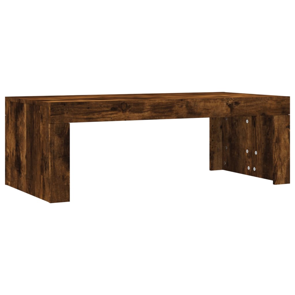 vidaXL Mesa de centro madera de ingeniería roble ahumado 102x50x36 cm