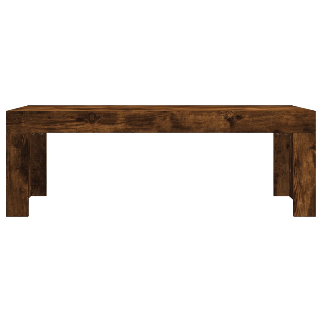 vidaXL Mesa de centro madera de ingeniería roble ahumado 102x50x36 cm