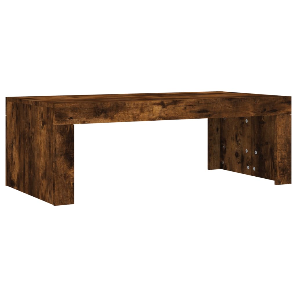 vidaXL Mesa de centro madera de ingeniería roble ahumado 102x50x36 cm