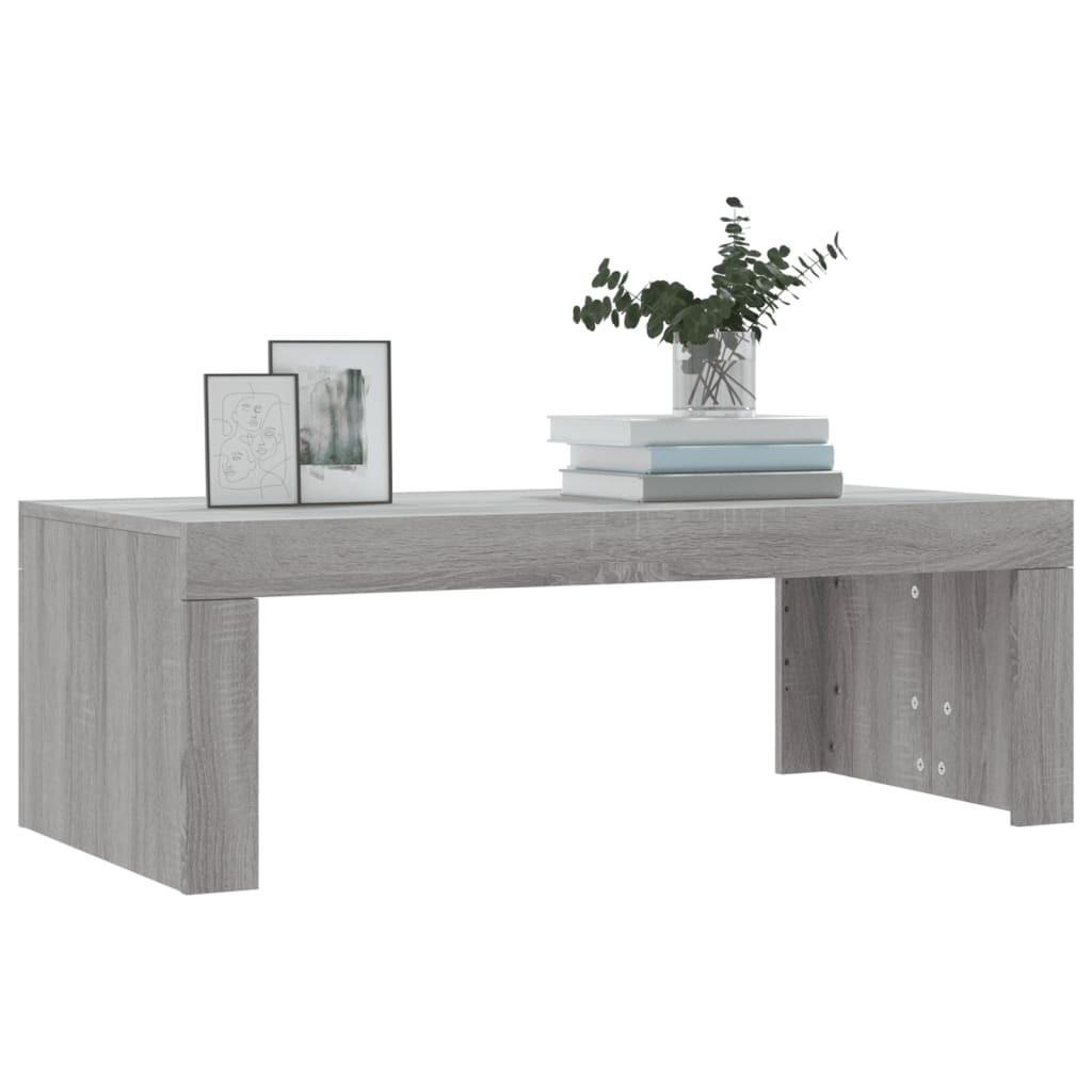 vidaXL Mesa de centro madera de ingeniería gris Sonoma 102x50x36 cm