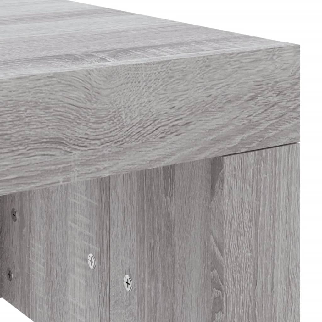 vidaXL Mesa de centro madera de ingeniería gris Sonoma 102x50x36 cm