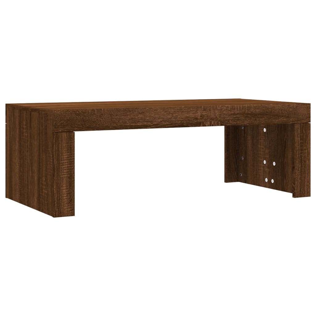 vidaXL Mesa de centro madera de ingeniería roble marrón 102x50x36 cm