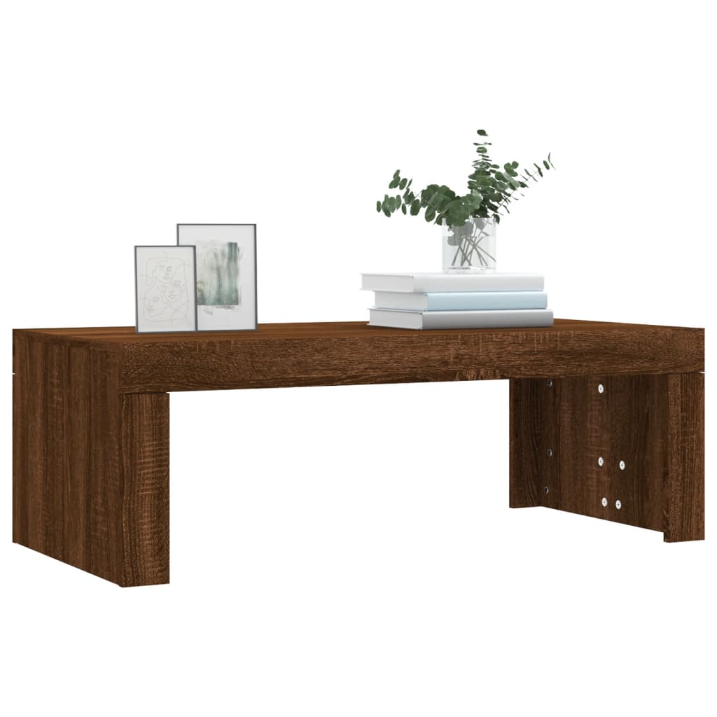 vidaXL Mesa de centro madera de ingeniería roble marrón 102x50x36 cm