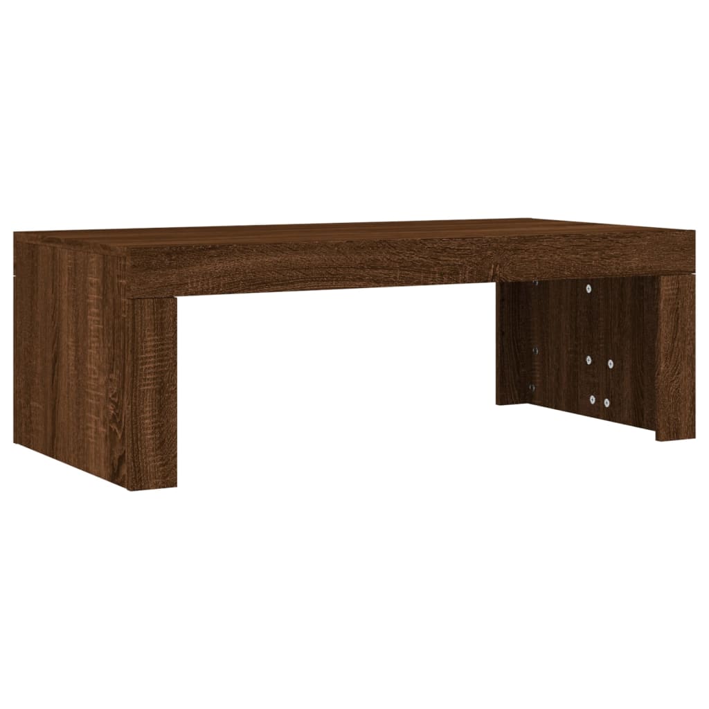 vidaXL Mesa de centro madera de ingeniería roble marrón 102x50x36 cm