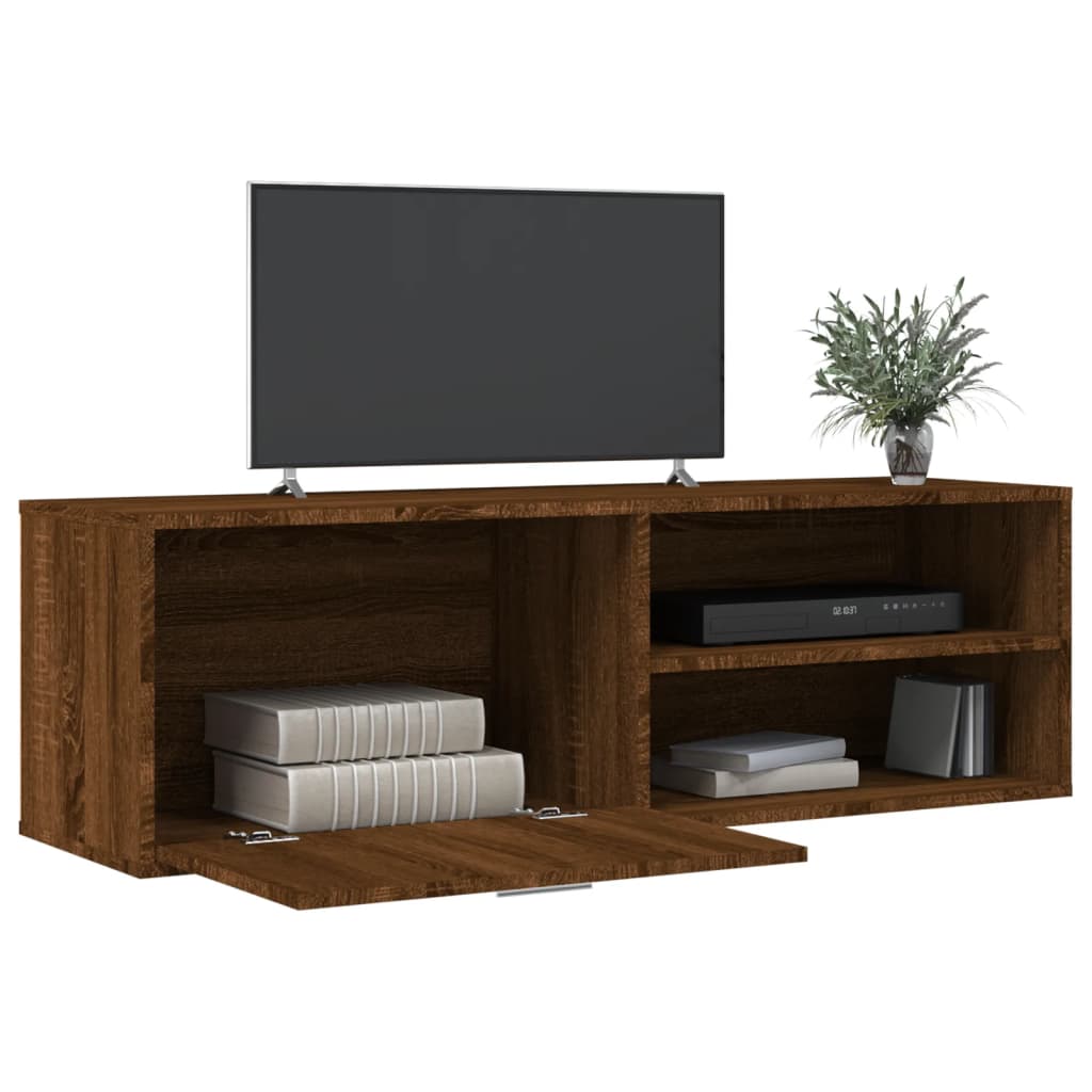 vidaXL Mueble de TV madera de ingeniería marrón roble 120x34x37 cm