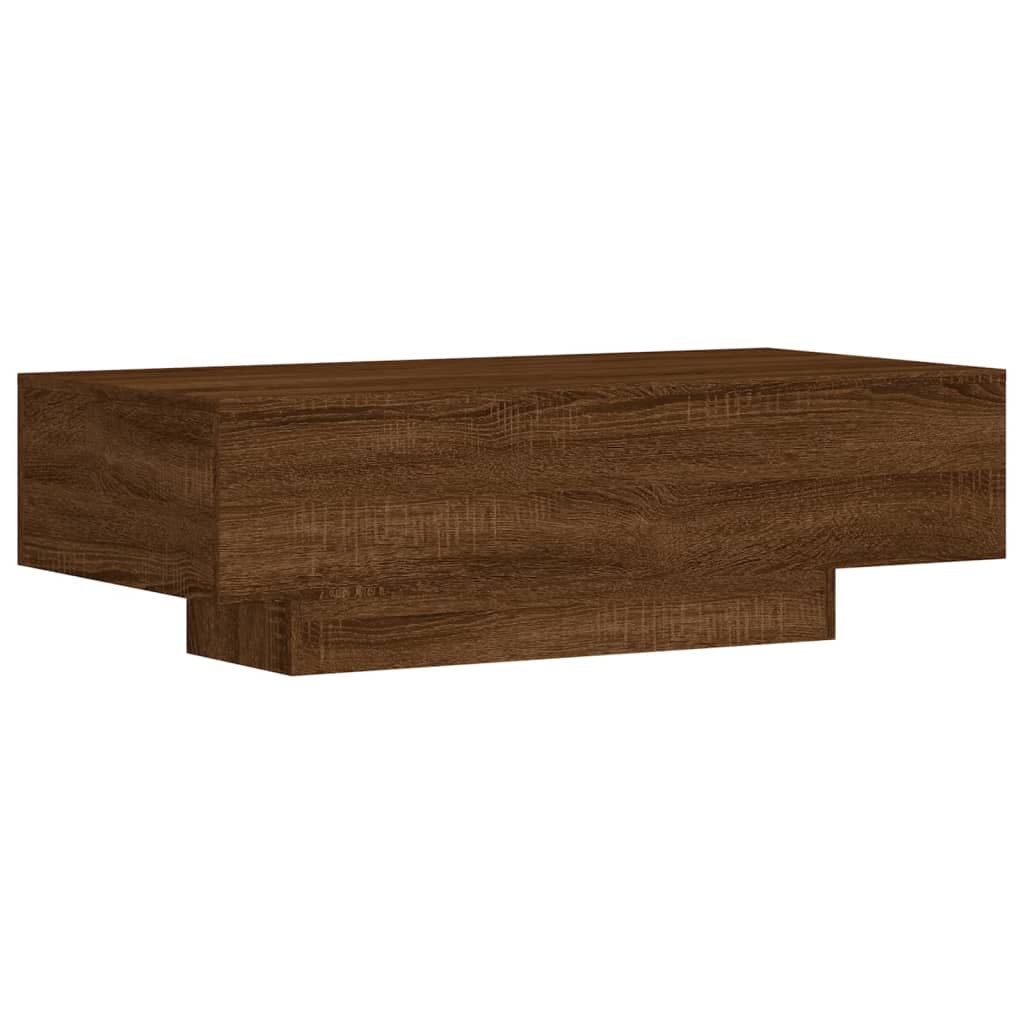 vidaXL Mesa de centro madera de ingeniería roble marrón 100x49,5x31 cm