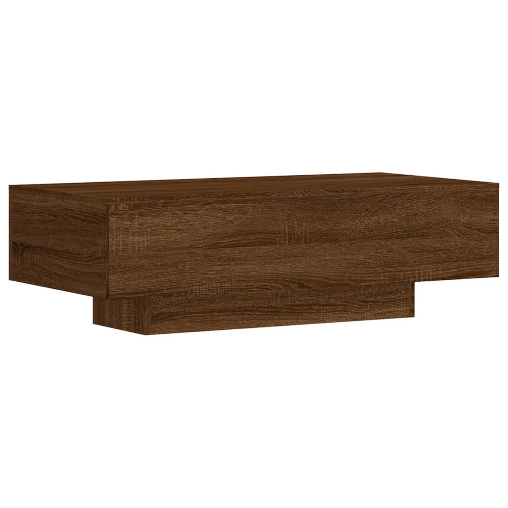 vidaXL Mesa de centro madera de ingeniería roble marrón 100x49,5x31 cm