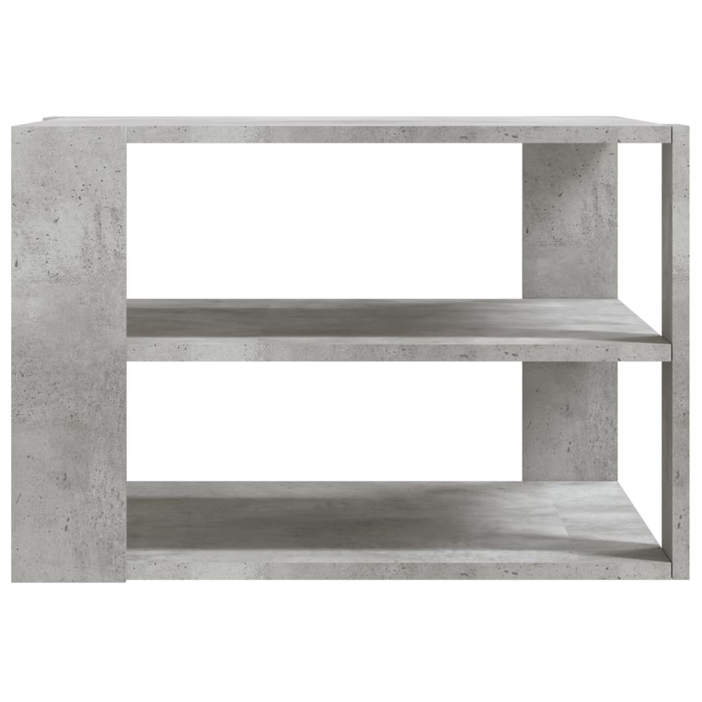 vidaXL Mesa de centro madera ingeniería gris hormigón 59,5x59,5x40 cm