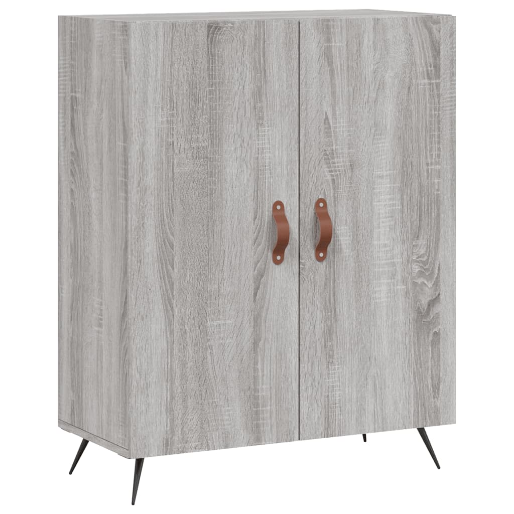 vidaXL Aparador alto madera contrachapada gris sonoma 69,5x34x180 cm