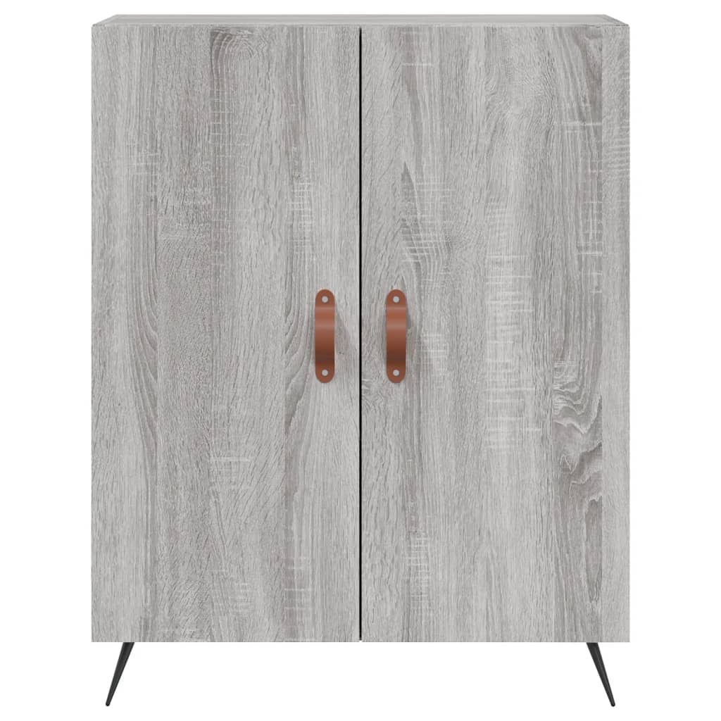 vidaXL Aparador alto madera contrachapada gris sonoma 69,5x34x180 cm