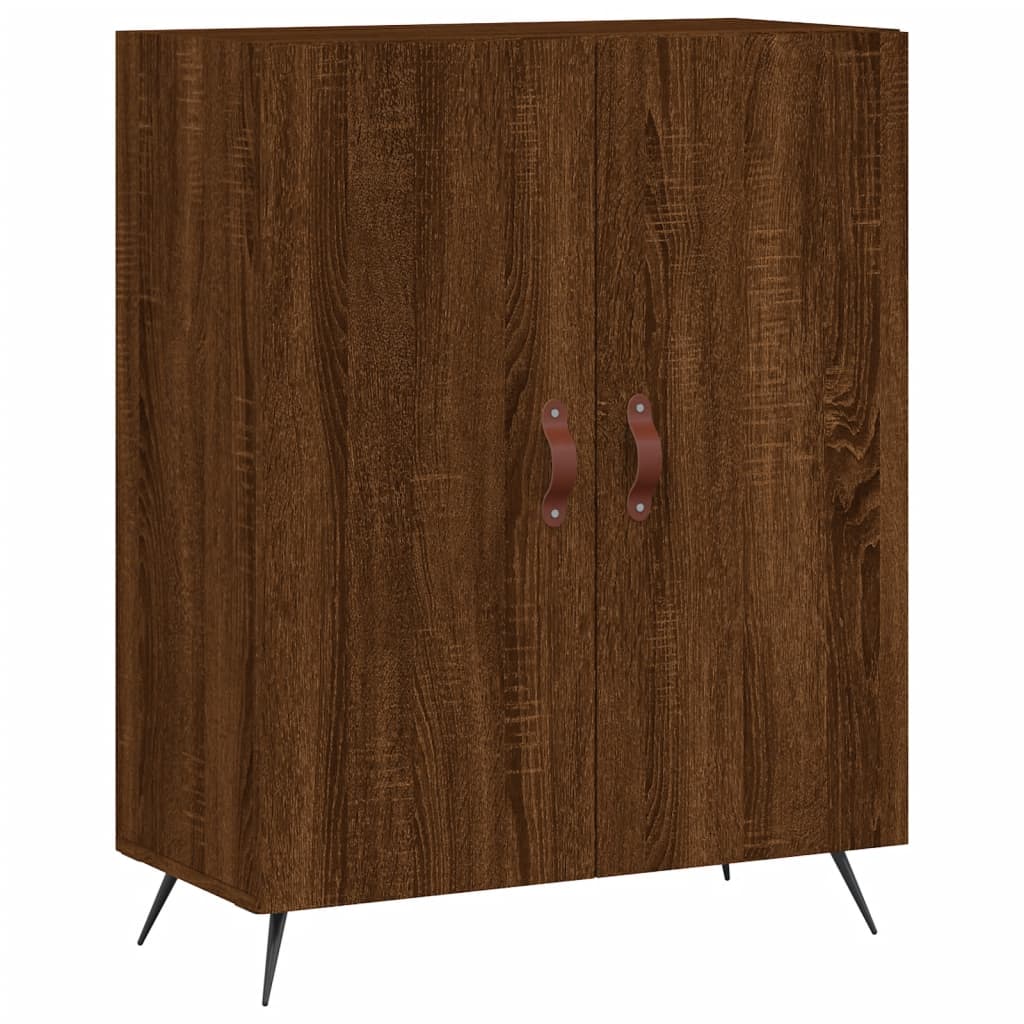 vidaXL Aparador alto madera contrachapada marrón roble 69,5x34x180 cm