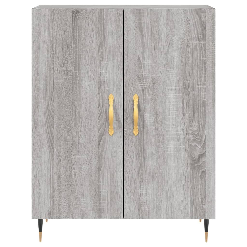 vidaXL Aparador alto madera contrachapada gris sonoma 69,5x34x180 cm