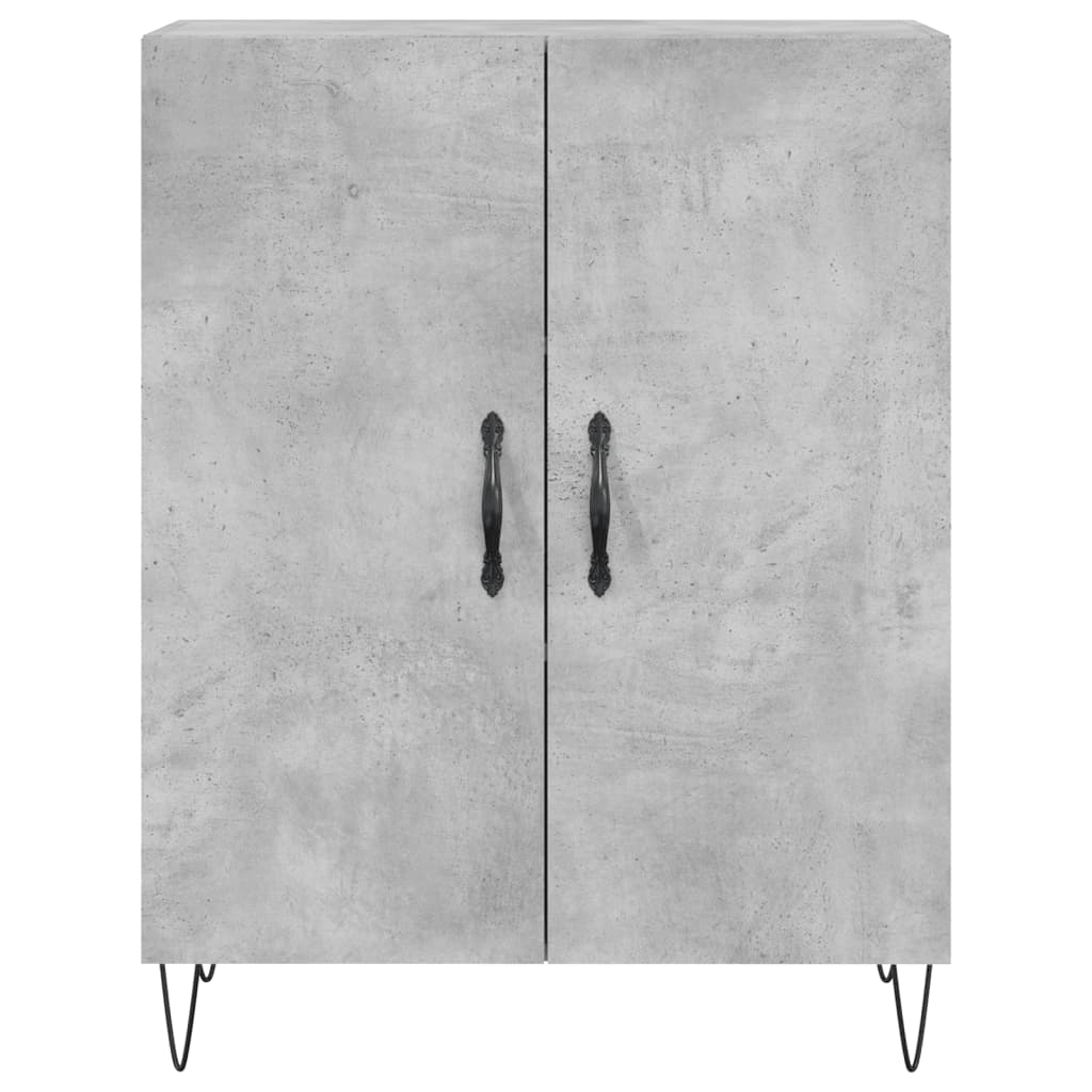 vidaXL Aparador alto madera contrachapada gris hormigón 69,5x34x180 cm