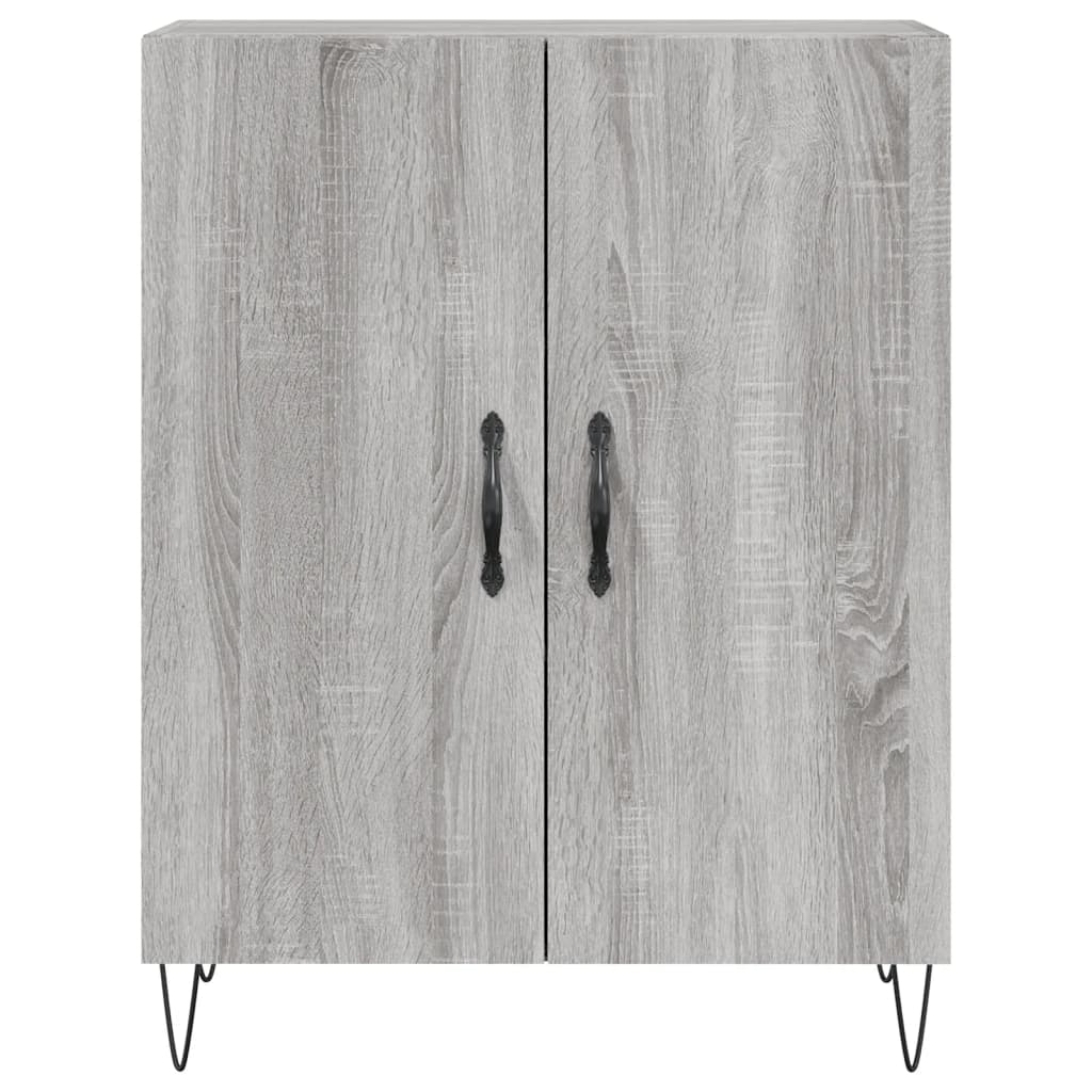 vidaXL Aparador alto madera contrachapada gris sonoma 69,5x34x180 cm