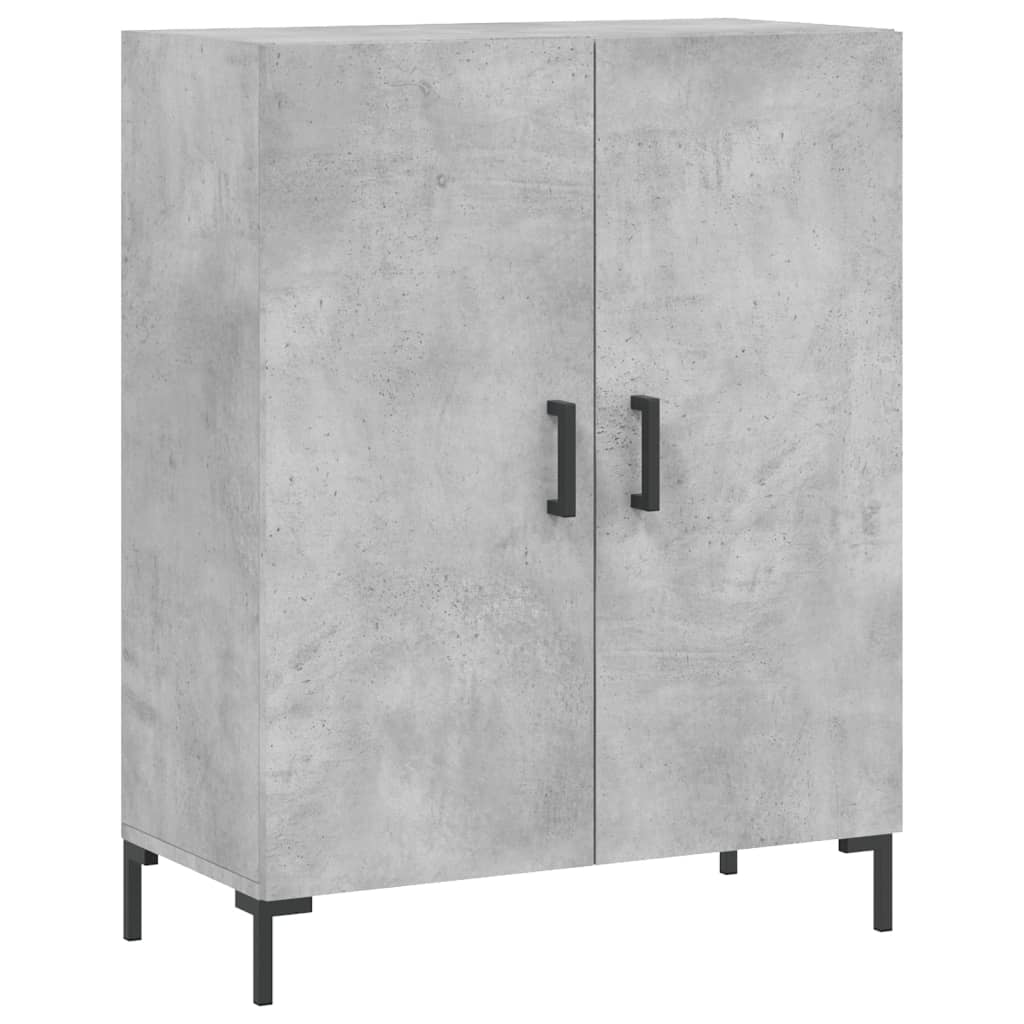 vidaXL Aparador alto madera contrachapada gris hormigón 69,5x34x180 cm