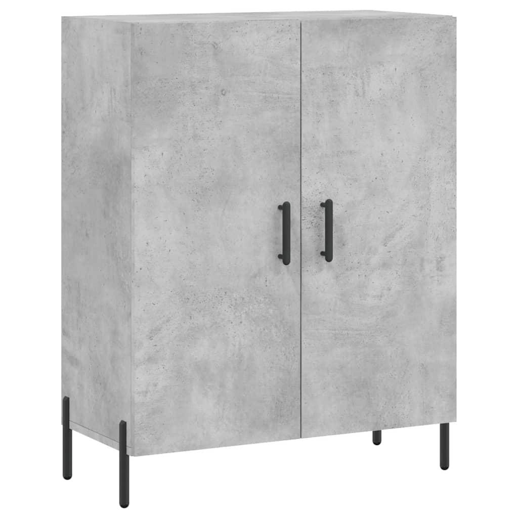 vidaXL Aparador alto madera contrachapada gris hormigón 69,5x34x180 cm