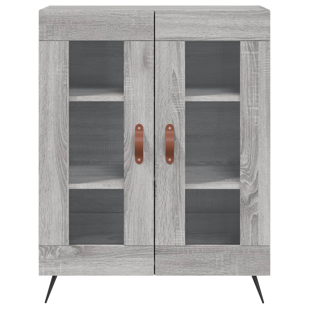 vidaXL Aparador alto madera contrachapada gris sonoma 69,5x34x180 cm