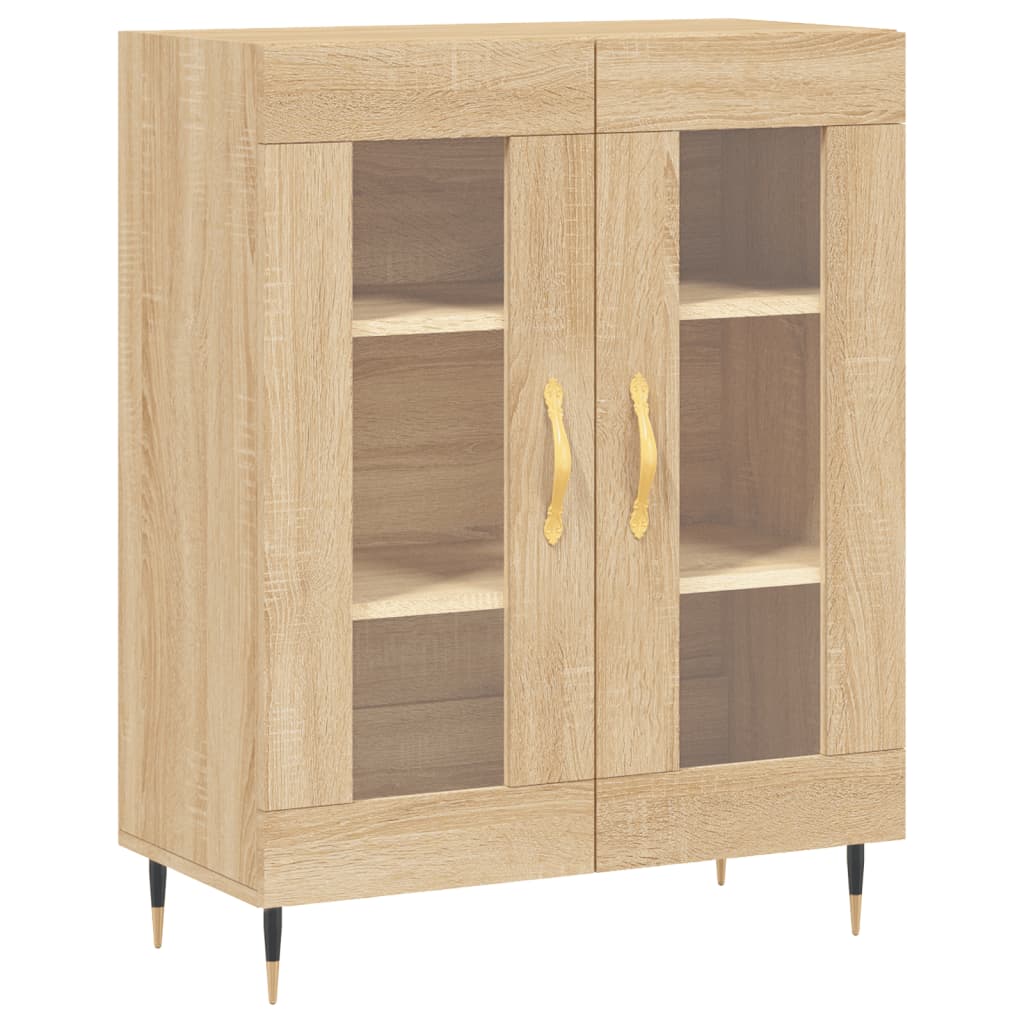 vidaXL Aparador alto madera contrachapada color roble 69,5x34x180 cm