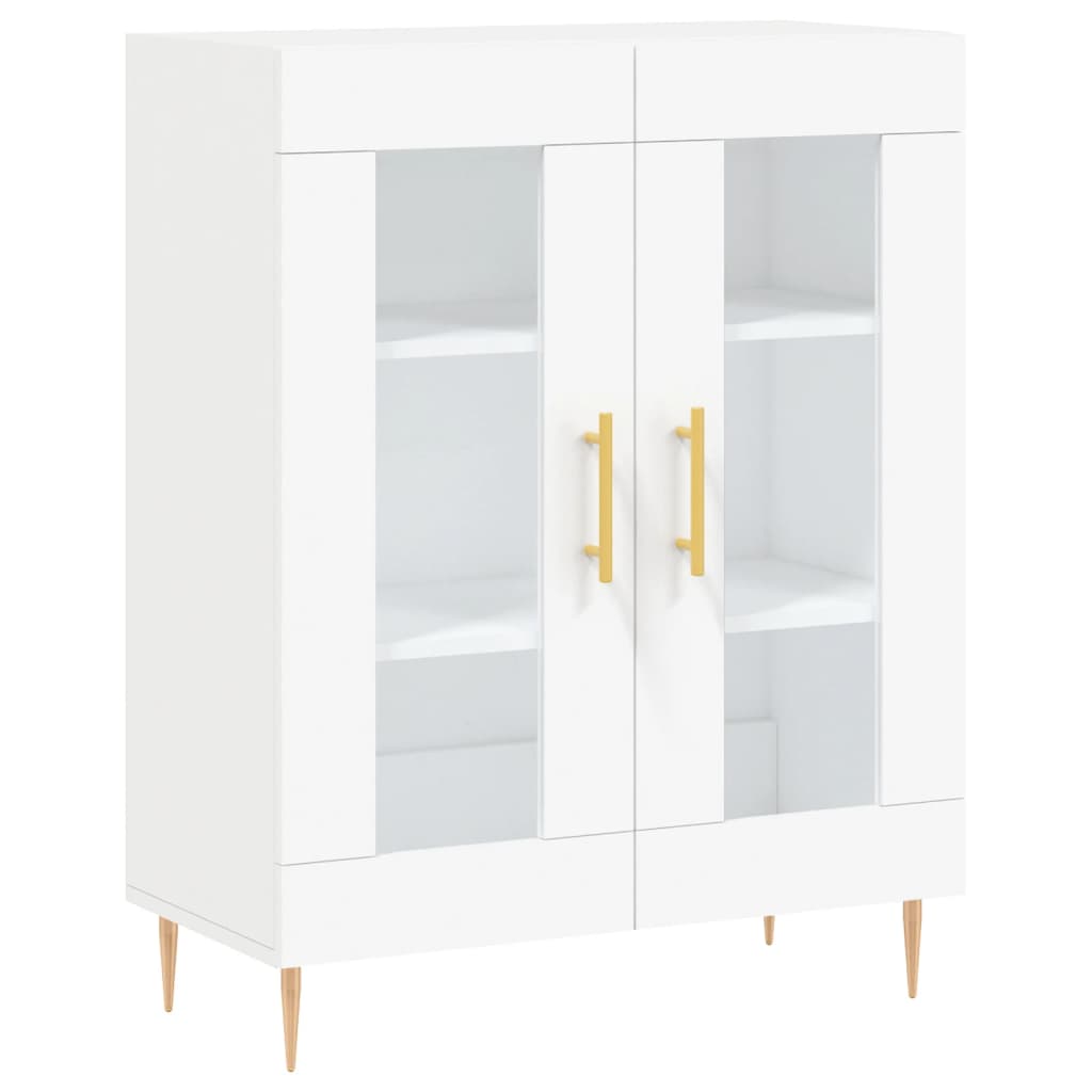 vidaXL Aparador alto madera contrachapada blanco 69,5x34x180 cm