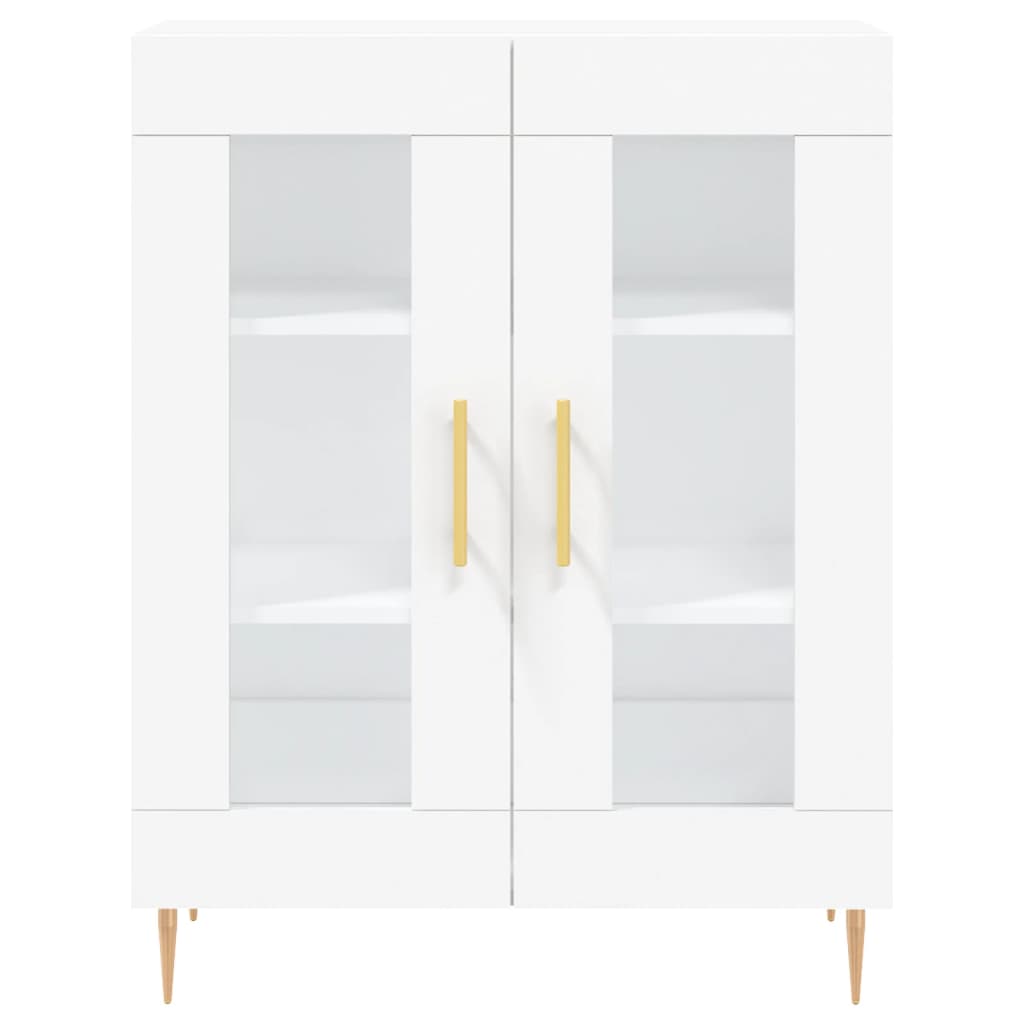 vidaXL Aparador alto madera contrachapada blanco 69,5x34x180 cm