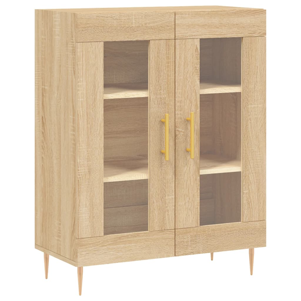 vidaXL Aparador alto madera contrachapada color roble 69,5x34x180 cm