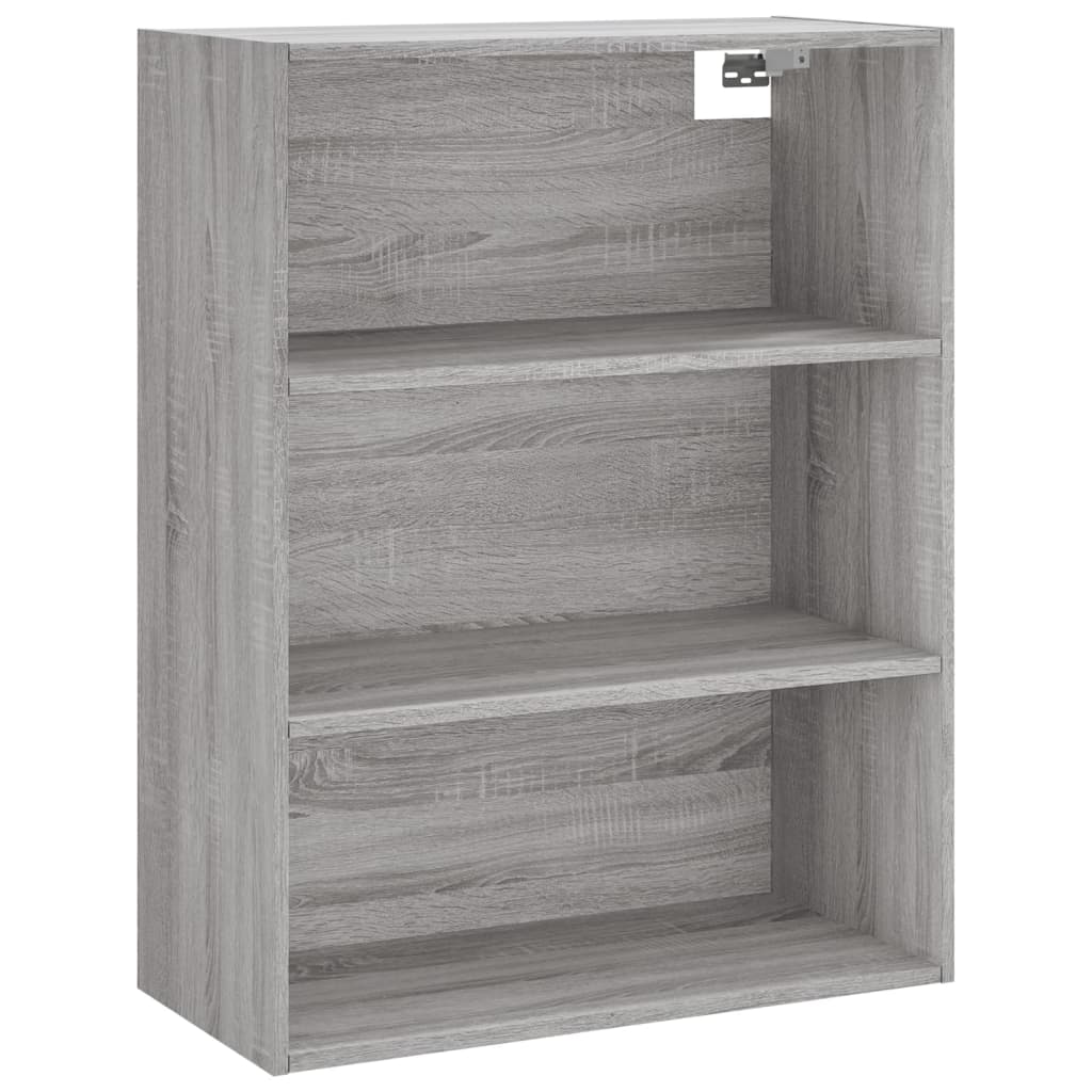 vidaXL Aparador alto madera contrachapada gris sonoma 69,5x34x180 cm