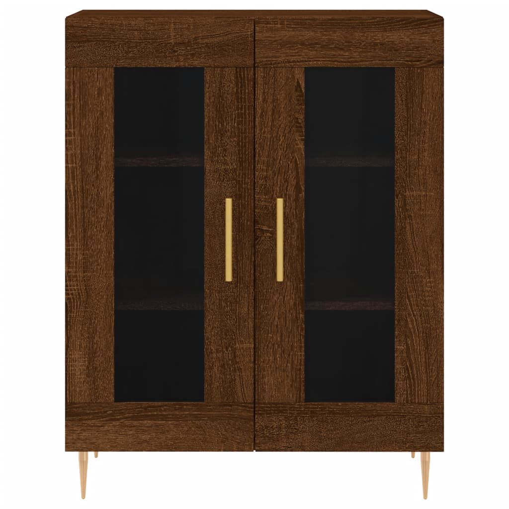 vidaXL Aparador alto madera contrachapada marrón roble 69,5x34x180 cm