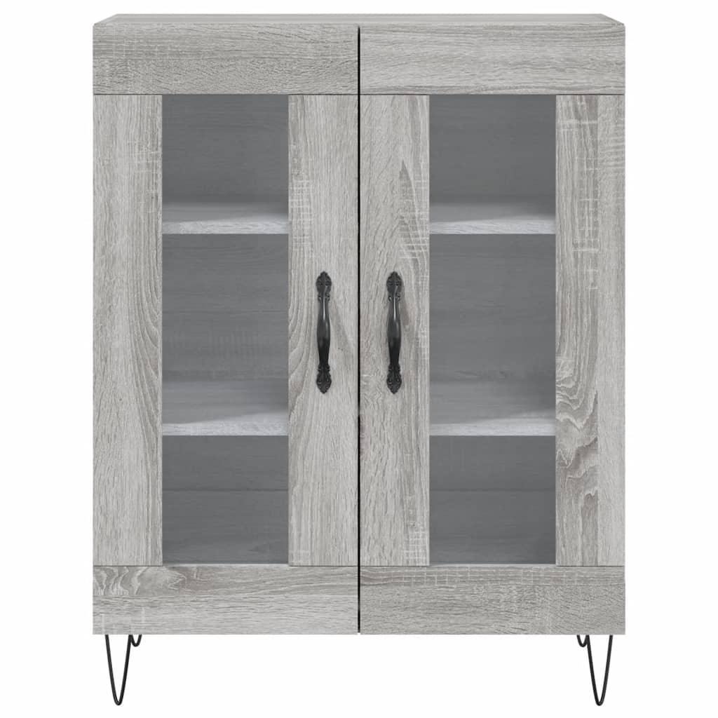 vidaXL Aparador alto madera contrachapada gris sonoma 69,5x34x180 cm