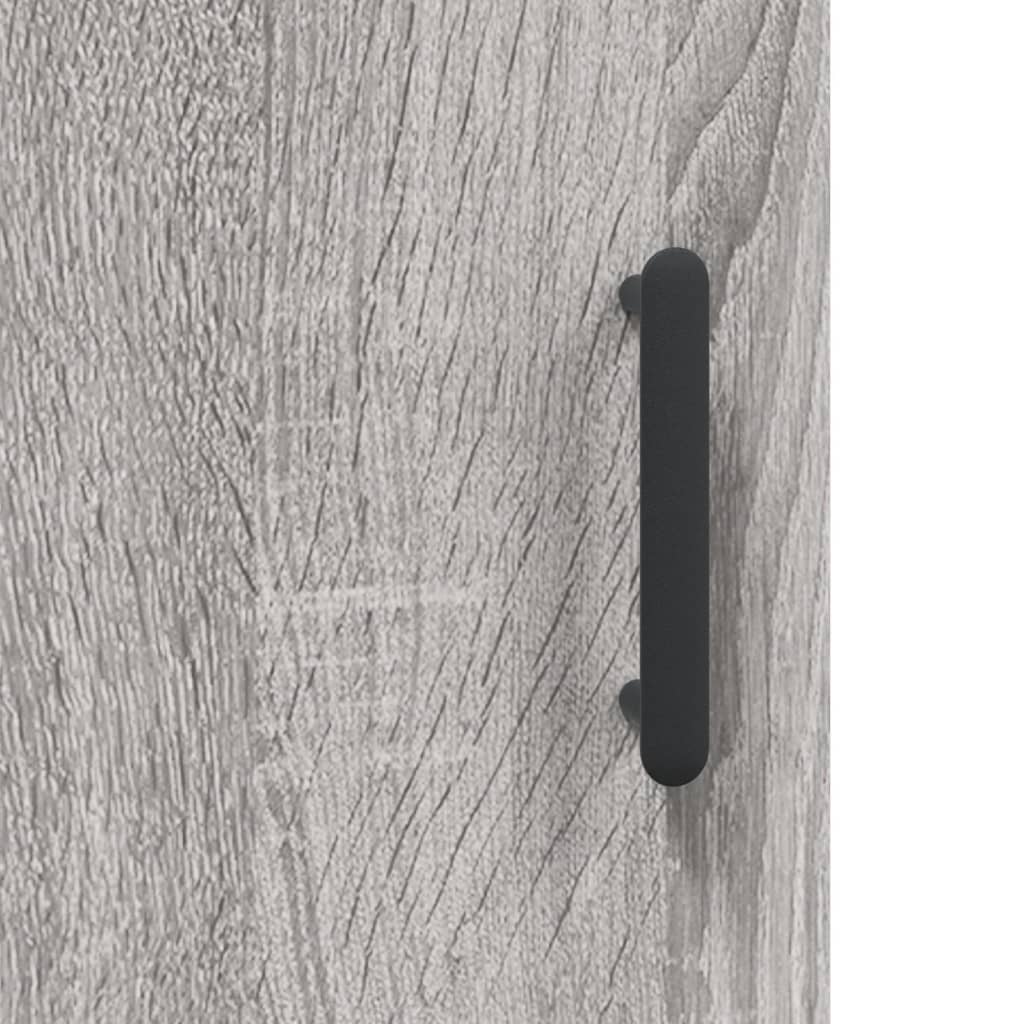 vidaXL Aparador alto madera contrachapada gris sonoma 69,5x34x180 cm