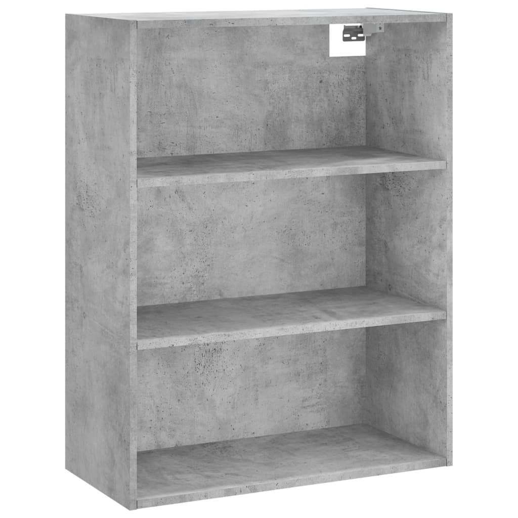 vidaXL Aparador alto madera contrachapada gris hormigón 69,5x34x180 cm