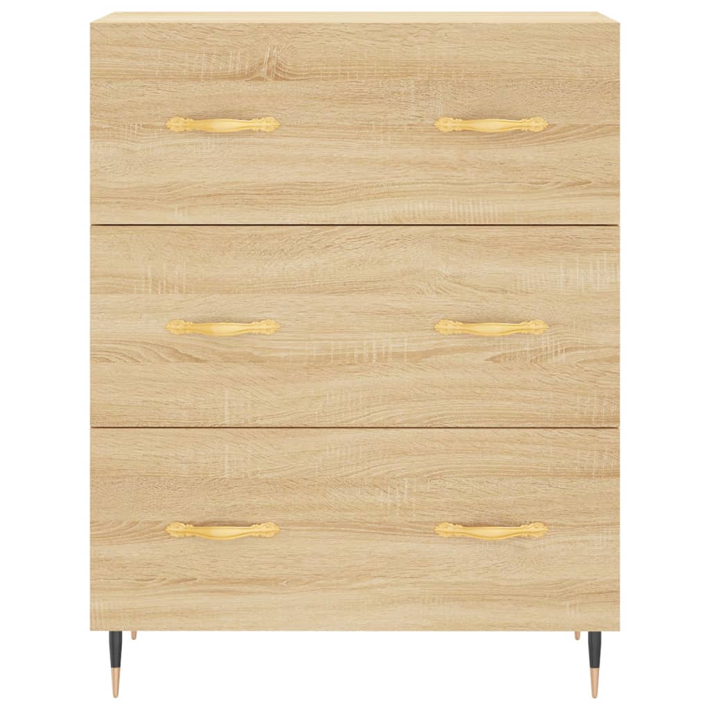 vidaXL Aparador alto madera contrachapada color roble 69,5x34x180 cm