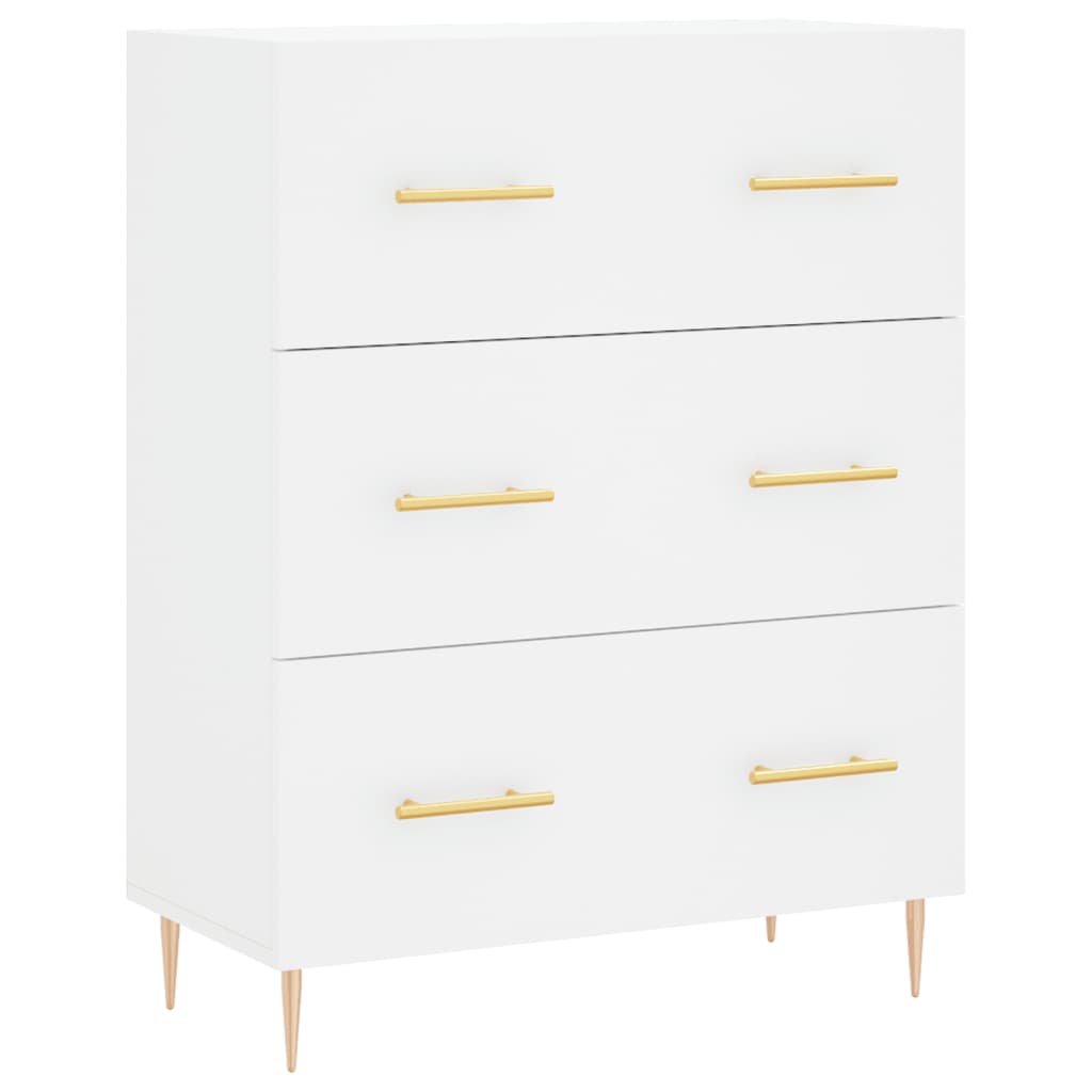 vidaXL Aparador alto madera contrachapada blanco 69,5x34x180 cm