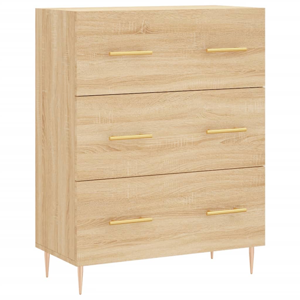 vidaXL Aparador alto madera contrachapada color roble 69,5x34x180 cm