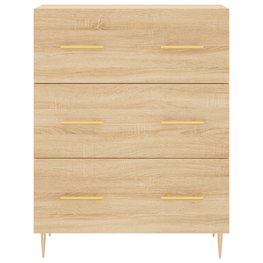 vidaXL Aparador alto madera contrachapada color roble 69,5x34x180 cm