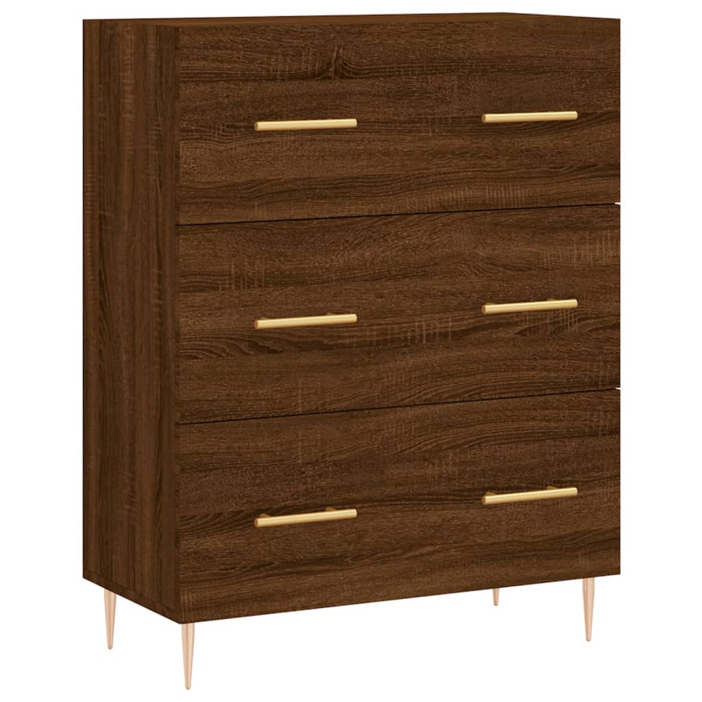 vidaXL Aparador alto madera contrachapada marrón roble 69,5x34x180 cm