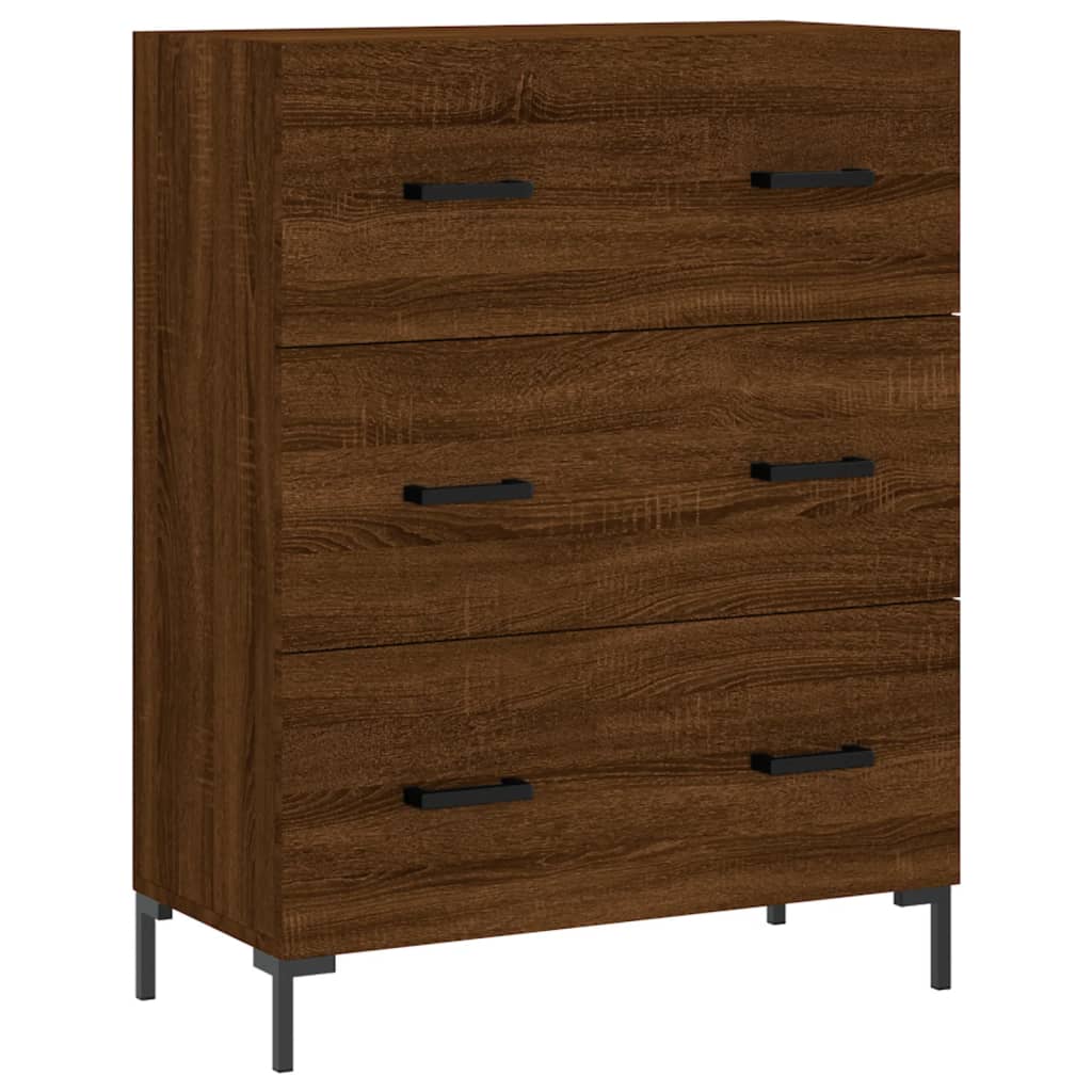 vidaXL Aparador alto madera contrachapada marrón roble 69,5x34x180 cm