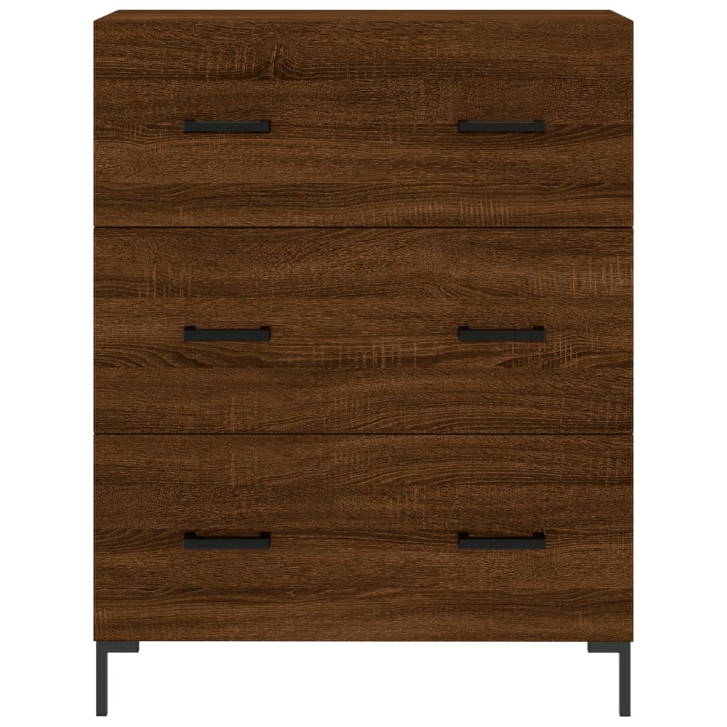 vidaXL Aparador alto madera contrachapada marrón roble 69,5x34x180 cm