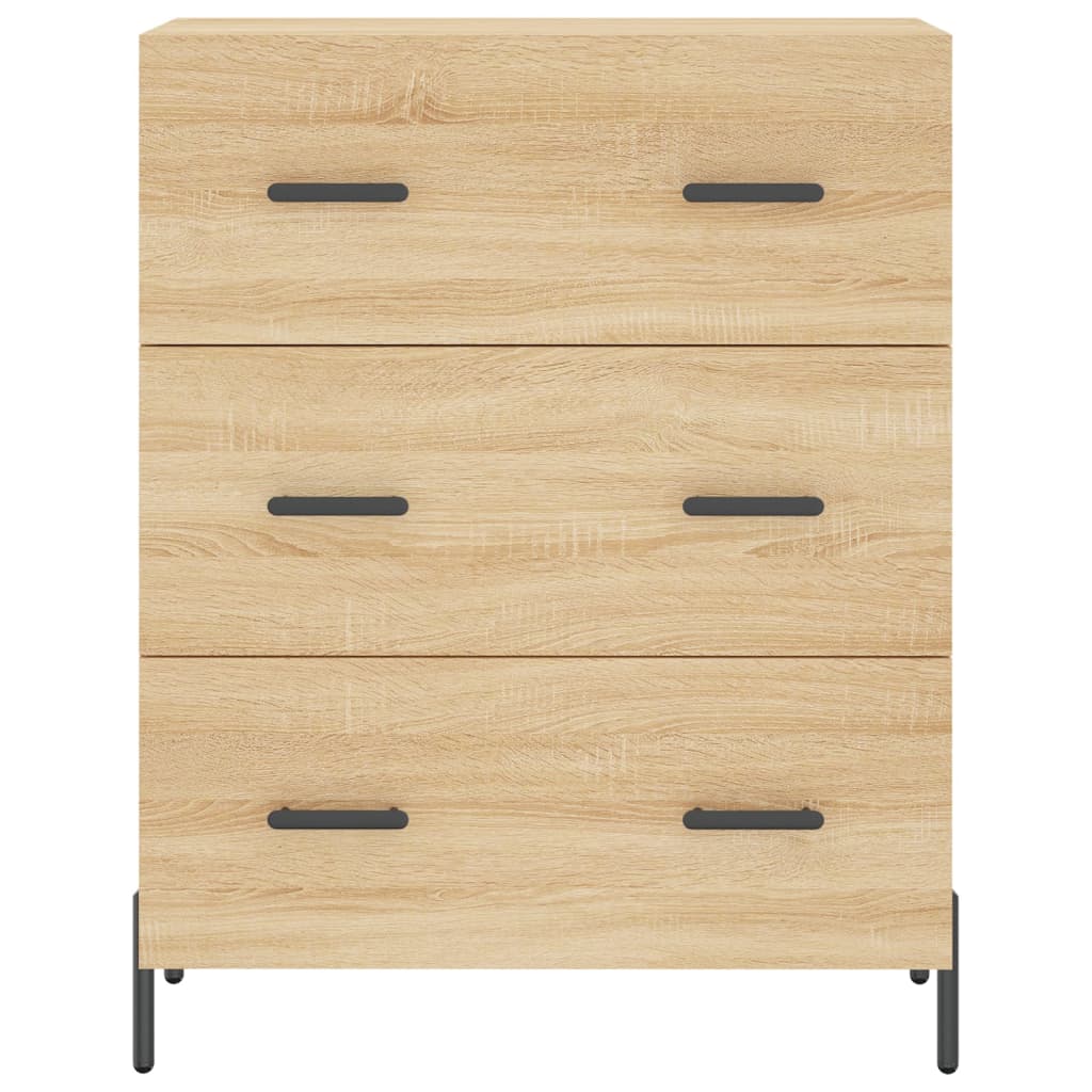 vidaXL Aparador alto madera contrachapada color roble 69,5x34x180 cm