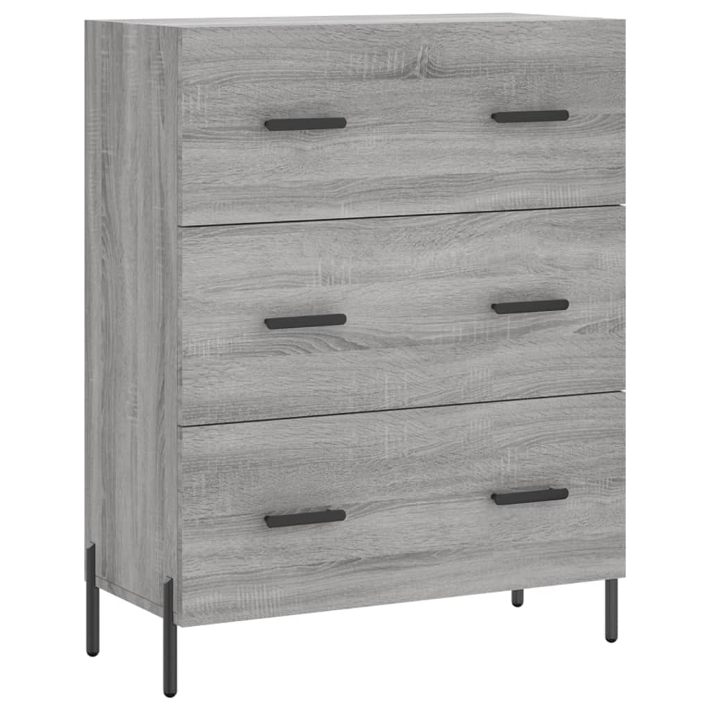 vidaXL Aparador alto madera contrachapada gris sonoma 69,5x34x180 cm