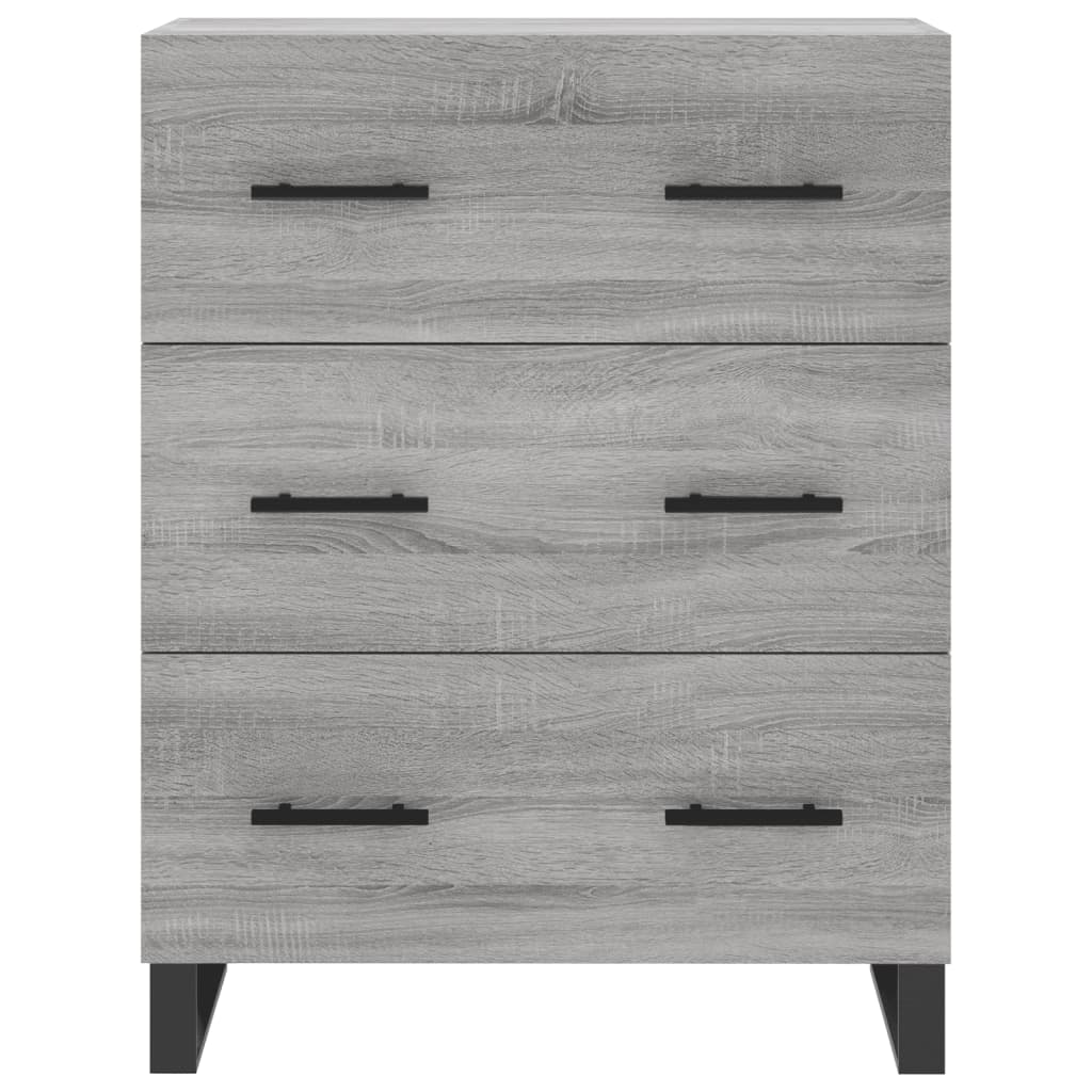 vidaXL Aparador alto madera contrachapada gris sonoma 69,5x34x180 cm