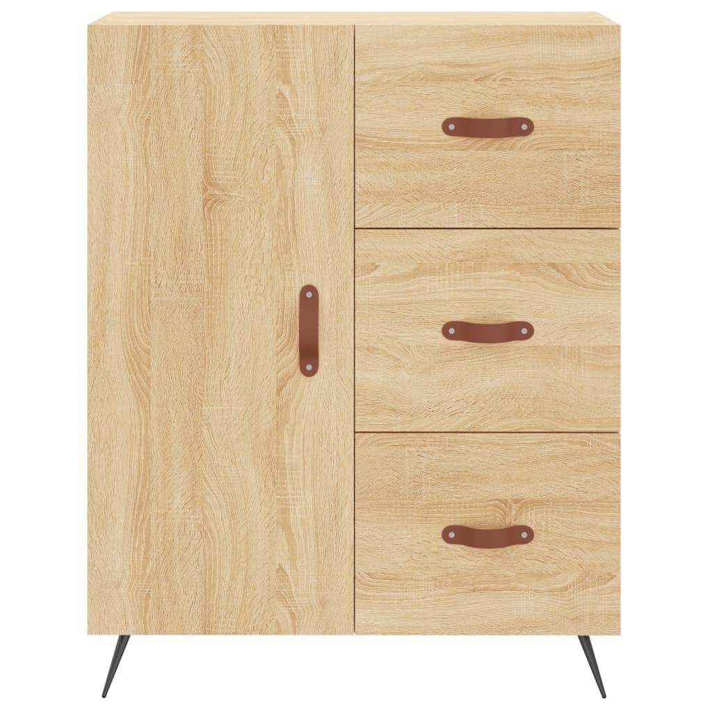 vidaXL Aparador alto madera contrachapada color roble 69,5x34x180 cm