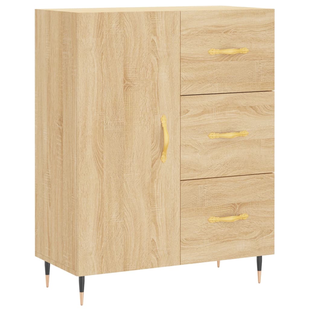 vidaXL Aparador alto madera contrachapada color roble 69,5x34x180 cm