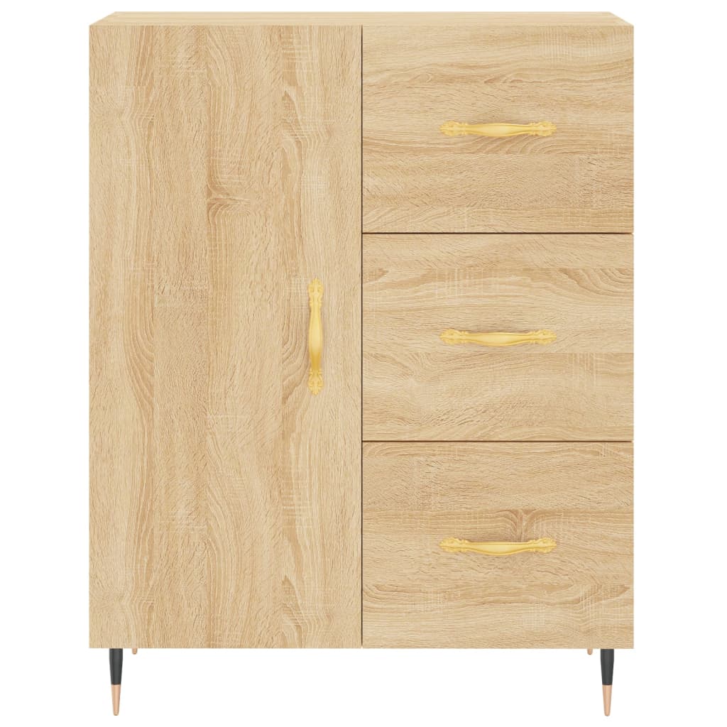 vidaXL Aparador alto madera contrachapada color roble 69,5x34x180 cm