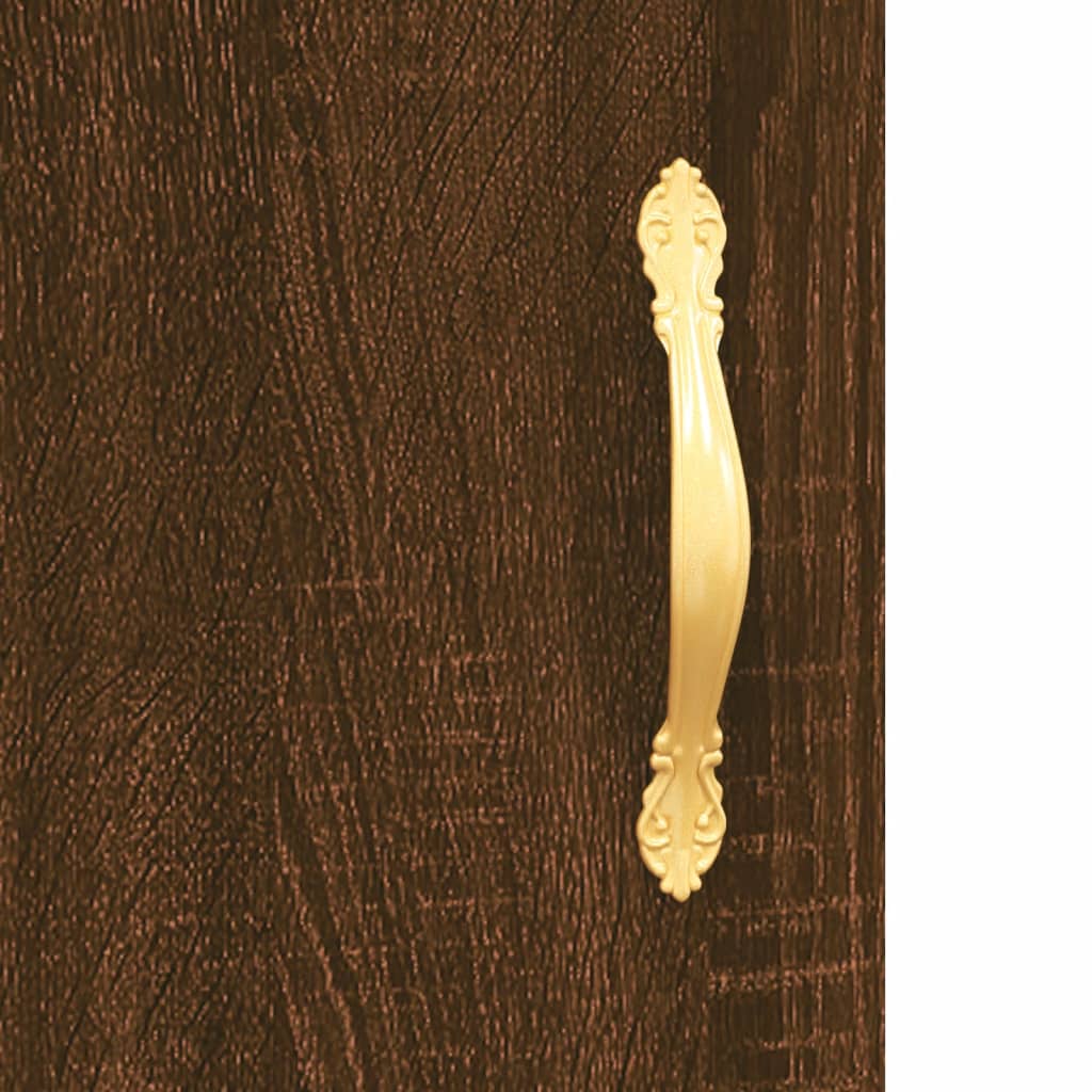 vidaXL Aparador alto madera contrachapada marrón roble 69,5x34x180 cm