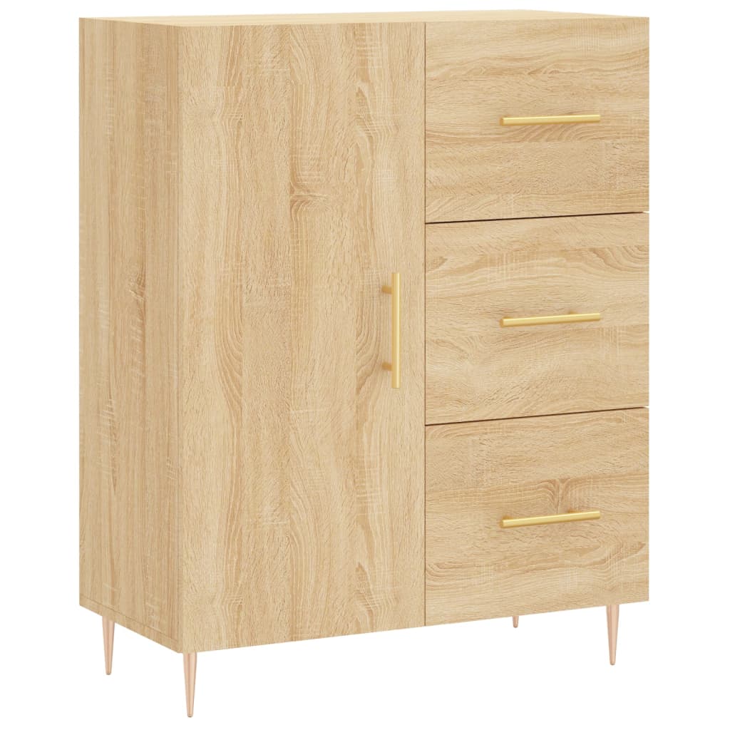 vidaXL Aparador alto madera contrachapada color roble 69,5x34x180 cm