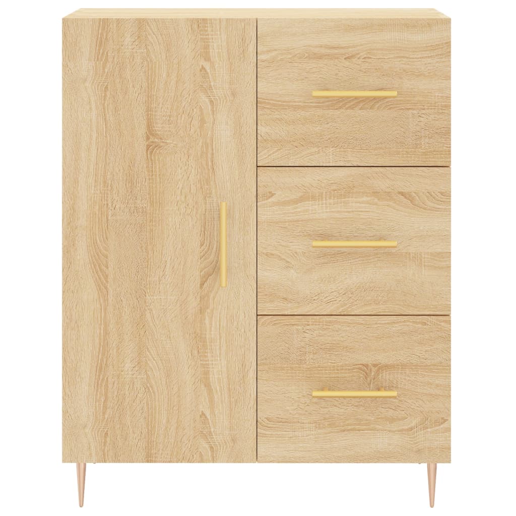 vidaXL Aparador alto madera contrachapada color roble 69,5x34x180 cm