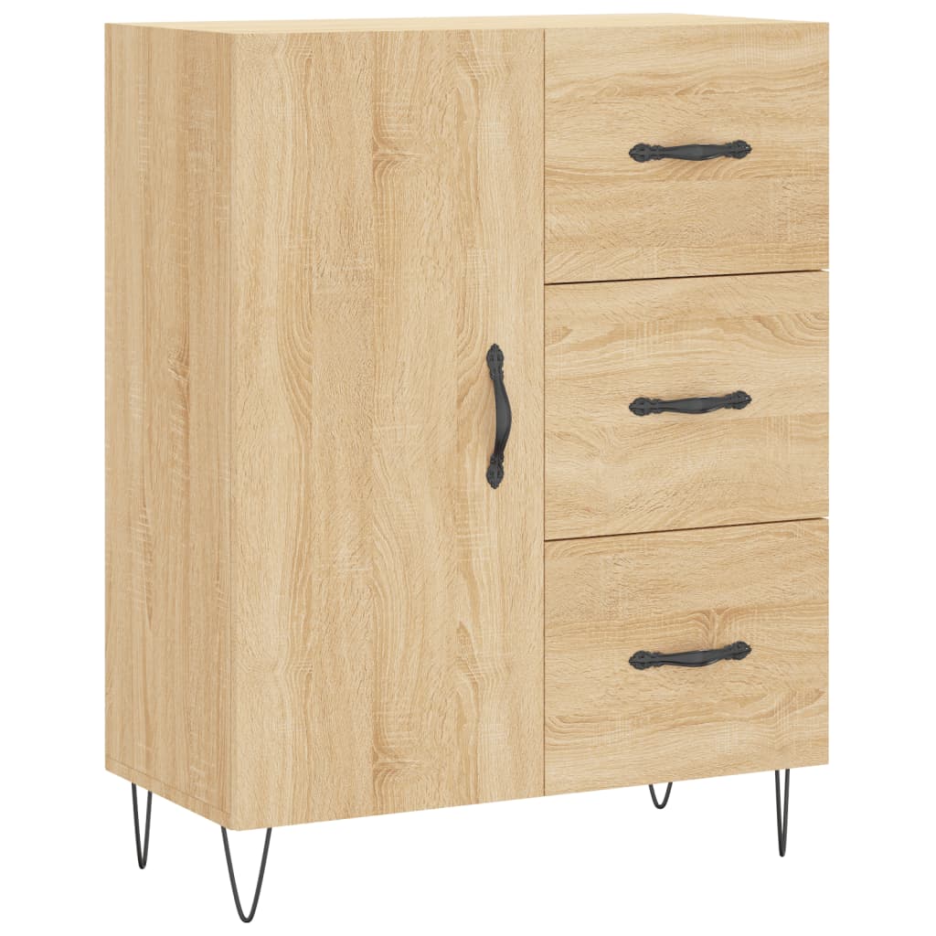 vidaXL Aparador alto madera contrachapada color roble 69,5x34x180 cm